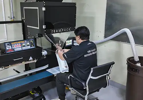 팀팩 자동계량기 작업모습